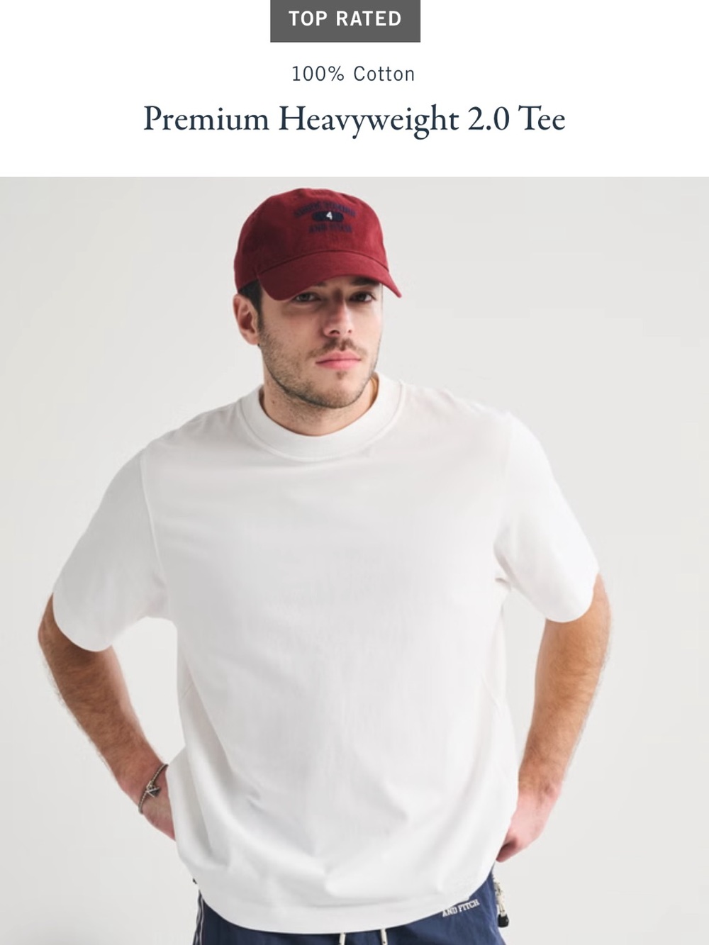 Abercrombie & Fitch Men’s Premium White Tee